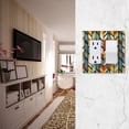 thumbnail image 5 of Yayeee Rocker Switch Wall Plate 2-Gang 4.7"x4.6" Home Decorative Outlet Cover, Yellow Geometric, 5 of 6