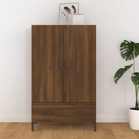Htovila Highboard Brown Oak 27.6 x12.2 x45.3  Engineered Wood