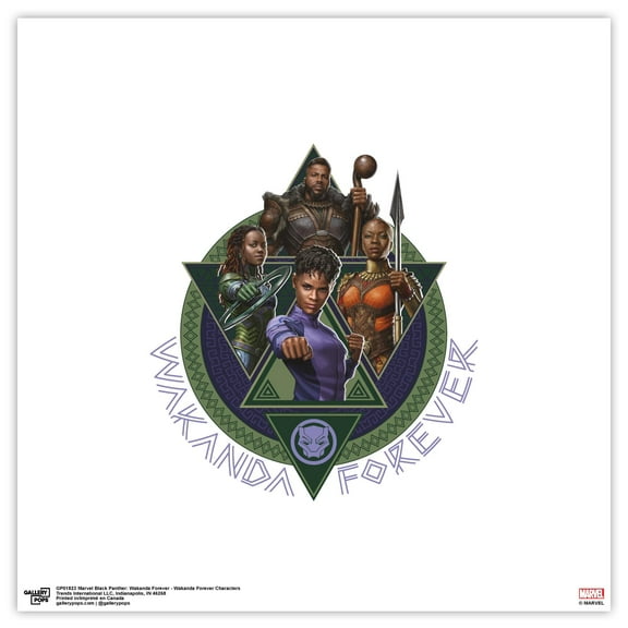 Gallery Pops Marvel Black Panther: Wakanda Forever - Wakanda Characters Wall Art, Unframed Version, 12" x 12"