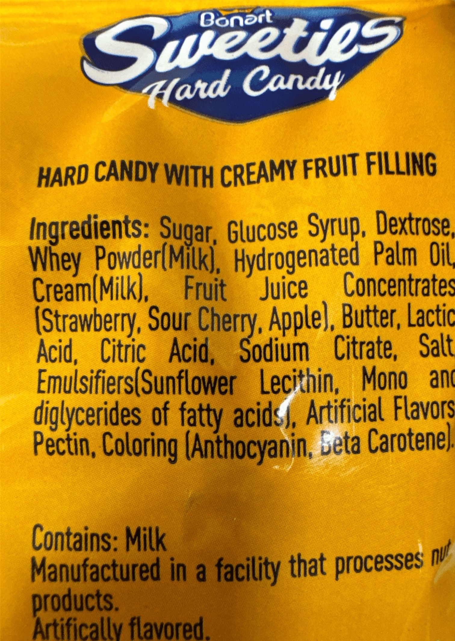 Bonart Sweeties Fruit & Milk Cream Hard Candy, Made With Real Fruit Juice (2 Pounds)