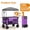 Purple, variant on Olurrisa Folding Wagon Cart with Removable Canopy & All-Terrain Wheels, Heavy Duty Utility Wagon for Camping Beach Sports Grocery, 520LBS Capacity, Purple