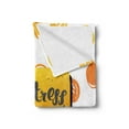 thumbnail image 2 of Saying Soft Flannel Fleece Throw Blanket, Vibrant Colored No Stress Relax Phrase on Speech Bubble, Cozy Plush for Indoor and Outdoor Use, 50" x 70", Earth Yellow Orange, by Ambesonne, 2 of 5