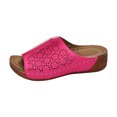 thumbnail image 2 of HAOTAGS Wedge Sandals for Women Hollow Summer Slip On Shoes Pink Size 6, 2 of 8