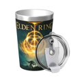 thumbnail image 2 of Termo Elden Ring con pajita cónica, doble pared, aislado al vacío, impresión de acero inoxidable, 12 oz, color blanco, 2 of 7