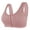 Pink, variant on Front Close Bras For Women No Steel Ring Traceless Comfort Bra Front Closure Adjustable Straps Ultra Soft Nylon Wireless Sleep Support 32-40B/C/D Black Beige White 1-Pack