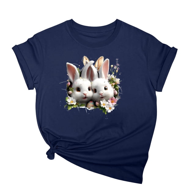 Tops de Cuello Alto para las Mujeres Amante Impreso Camiseta Cuello Redondo Manga Corta, Poliéster Spandex