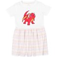thumbnail image 3 of Inktastic Cute Baby Red Dragon Girls Toddler Dress, 3 of 5