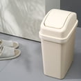 thumbnail image 2 of Series Bote de Basura para el hogar y la Cocina, con Borde de Acero Inoxidable,Beige, 2 of 5