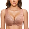 thumbnail image 1 of WILLBEST Brasier Transparente Mujer Sujetador Francés Sin Aros De Acero Para Mujer, Con Cierre Frontal, Espalda En T, Sin Costuras Ni Forro, Talla Grande, Para Busto Grande (269), 1 of 3