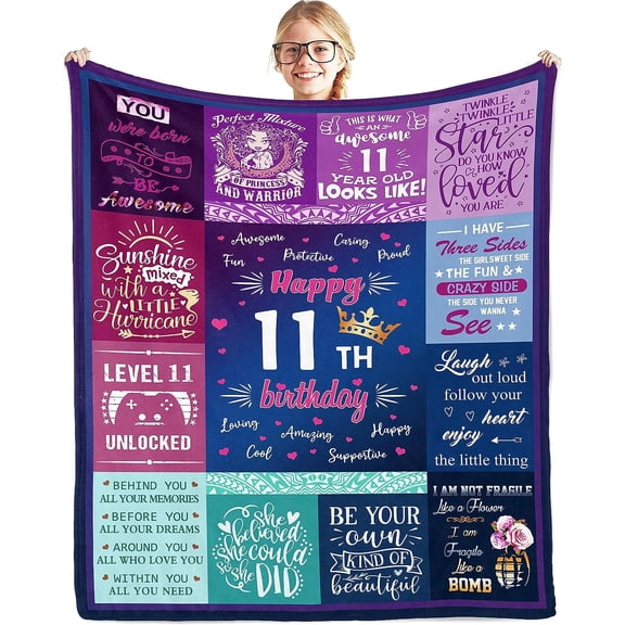 MMYGU Gifts for 14 Year Old Girl 14 Year Old Girl Gift Ideas Blanket Birthday Gifts for 14 Year Old Girl 14th Birthday Gifts for Girls Blanket 60x80in