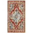 thumbnail image 3 of SAFAVIEH Accent Rug 2'2"x4' - Monaco Collection - Traditional Design, Orange & Light Blue, Ideal for Living Room, Bedroom, Dining Space, Entryway, Bathroom, Bedside, 3 of 7