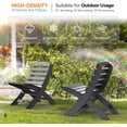 thumbnail image 4 of VINGLI Portable Adirondack Chairs, Folding Plastic Adirondack Chair for All Weathers, Outdoor Fire Pit Chairs for Patio Poolside Porch Beach, Capacity 350 LBS, Black, 4 of 6