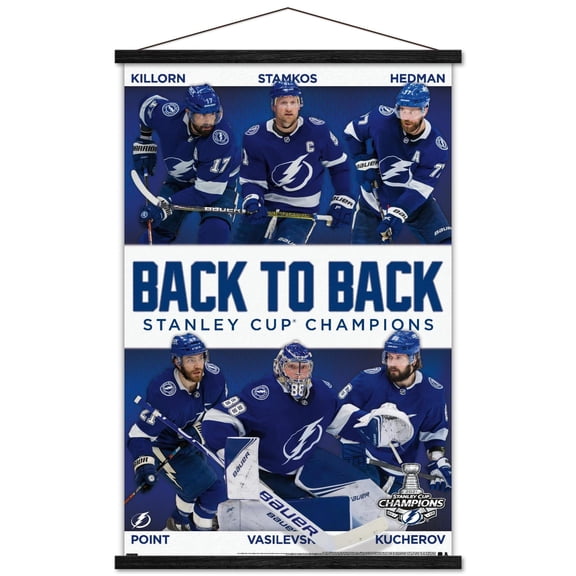 NHL Tampa Bay Lightning - 2021 NHL Stanley Cup Champions Wall Poster with Magnetic Frame, 22.38 x 34