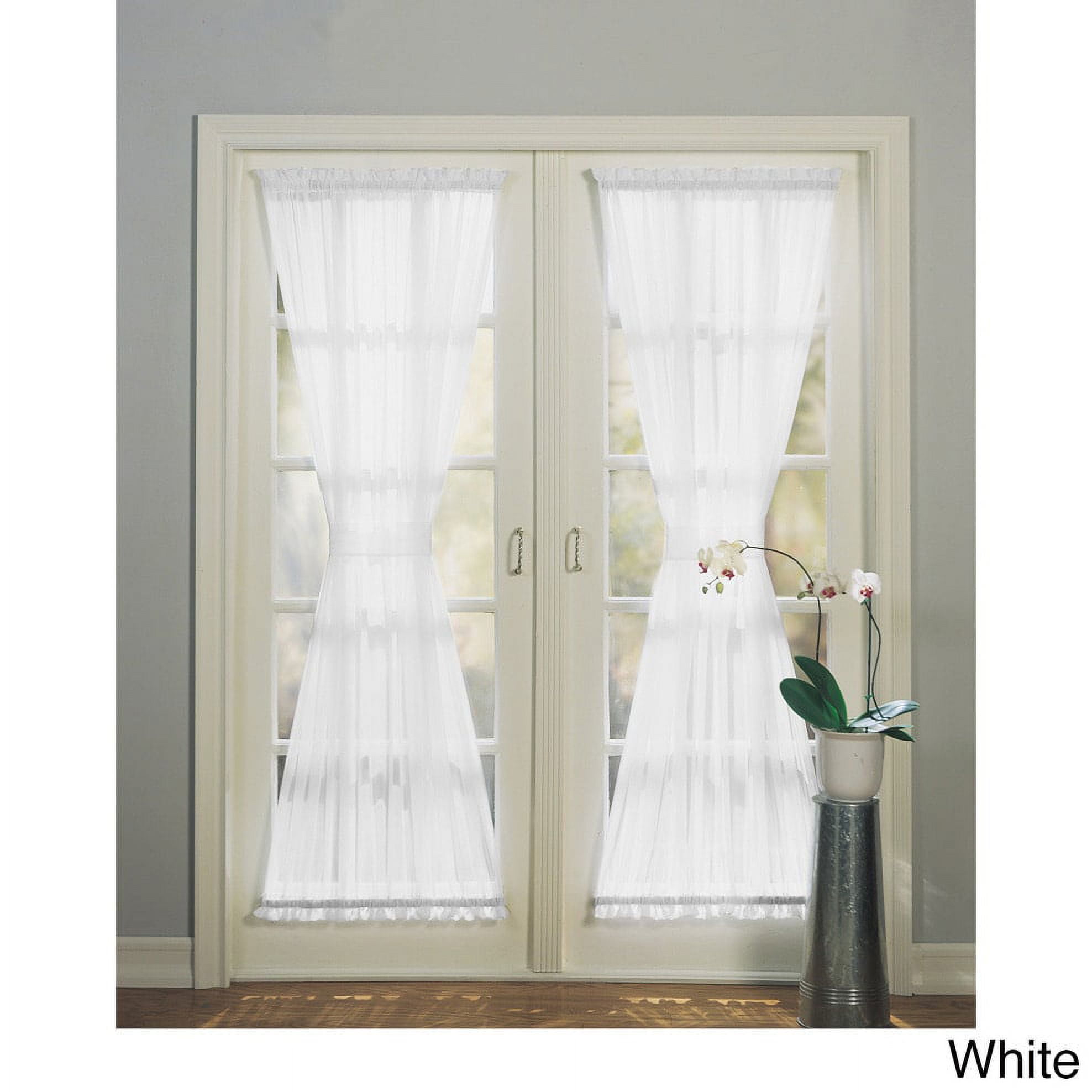 Sun Textile Voile Rod Pocket Door Panel Curtain