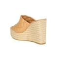 thumbnail image 4 of HeartThentic Women Platform Wedge Mules Espadrille Quilted Vamp Espadrille Spring Summer Lightweight Vegan Leather Wedge Mules by Kayleen, 4 of 7