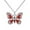 Red, variant on Jewelry VerPetridure Ladies Butterfly Necklace Color Dripping Oil Necklace Jewelry Sweater Accessories