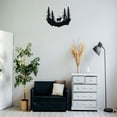 thumbnail image 4 of ​Sdcart Woodland Deer Silhouette Iron Wall Art - Forest Scene Metal Sculpture Gallery Flat Rustic Lodge Decor Nature Theme Buck Wildlife Artwork With Trees And Foliage Matte Black Finish​, 4 of 6