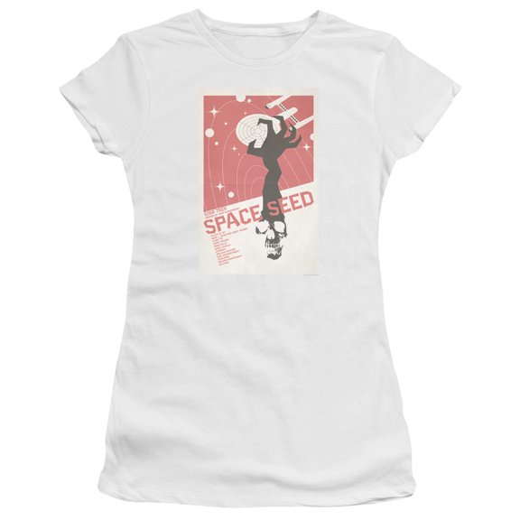 Star Trek Tos Episode 22 Junior Women's Sheer T-Shirt White