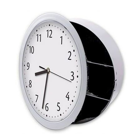 Sinyiin Stylish Wall Clock with Secret Storage Box Valuables Hiddens Box Cash Container Elegant Valuables and Jewelry Holder
