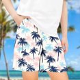 thumbnail image 2 of CHEEREAM Boys Hawaiian Beach Shorts Casual Lightweight Quick Dry Holiday Tropical Shorts with Pockets, 2 of 4