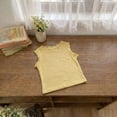 thumbnail image 2 of QHFBli Baby Girls Ruffle Tanks, Sleeveless Breathable Tops, Soft Mesh Knit Undershirts, Versatile Layering Vests for Summer & Daily Use Yellow 4-5 Years, 2 of 5