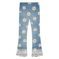 thumbnail image 4 of MuXiKeJi Clothes Baggy Jeans Kids Cute Print Elastic Waist Wide Leg Flared Denim Pants Regular Fit Long Casual Bottoms Girls Jeans Pants, 4 of 8
