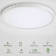 thumbnail image 2 of NUODIFAN 10.43" White, 24W, Bathroom, Ceiling Flush Mount Light with ‎Polycarbonate Shade, 2 of 7