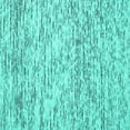 thumbnail image 1 of Ahgly Company Machine Washable Indoor Square Abstract Turquoise Blue Contemporary Area Rugs, 4' Square, 1 of 4