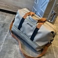 thumbnail image 3 of Women's Weekend Bag Canvas Travel Duffle Bag With Shoe Compartment Overnight Bag With Toiletry Bag For Travel Daily Use, 3 of 14