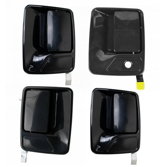 TRQ Front & Rear Exterior Door Handles w/ Lock Prevision Set of 4 for Ford Truck DHA36514