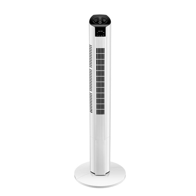 Ventilador de torre silencioso con control remoto, 3 velocidades de viento, pantalla digital, sin aspas, para casa, oficina, dormitorio y sala de estar.