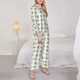 thumbnail image 3 of Goofa Sea Turtle Printed Women’s 2 Piece Pajama Set Super,Pajamas Women's Long Sleeve Sleepwear Soft Button Down Loungewear Pjs Lounge Set Nightwear-XX-Large, 3 of 9