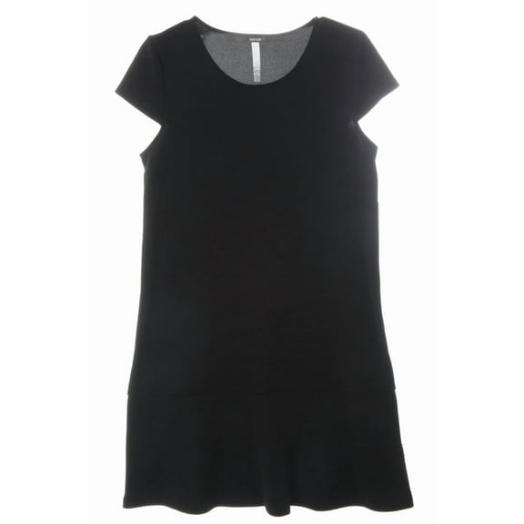 Kensie Women's Textured Cap Sleeve Dress (M, Black)