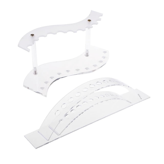 2 Unidades De Plástico Transparente Cosmética Organizador De Plástico Soporte De Exhibición Estantes De Almacenamiento Para 11 s Zulema Estantes para soportes de almacenamiento de Pleat Pen