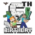 thumbnail image 2 of Boys Minecraft Happy 6th Birthday T Shirt, 2 of 5
