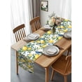 thumbnail image 3 of Burlap Table Runner 60 Inches Long, Watercolor Summer Lemon Bird Non-Slip Kitchen Table Runners for Dining Room Everyday Use Party Table Decorations Vintage Flower Leaves, 3 of 9