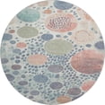 thumbnail image 2 of Addison Rugs Mayfield Premium Machine Washable Transitional Geometric Denim Round Rug, 8' x 8', 2 of 6