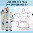 thumbnail image 4 of Oversized Wearable Blanket Hoodie,Colorful Arrow Pattern Sherpa Blanket Hoodie with Super Pockets,Super Warm Fuzzy Pullover for Women & Men, 4 of 6
