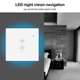 thumbnail image 3 of Wifi Smart Wall Touch Switch 2-Piece Glass Panel Mobile App Doodle/Touch Control Timer No Hub Required Compatible with Google Home/Nest and Amazon Alexa, 3 of 8