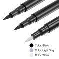 thumbnail image 4 of Uxcell 3pcs Fabric Markers Permanent Dye Paint Textile Marker Pens Fine Tip 3 Colors Light Grey, White, Black, 4 of 6