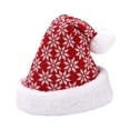 thumbnail image 3 of Accesorio para disfraz de gorro navideño, gorro navideño para adultos, gorro navideño cómodo. Copo de nieve rojo y blanco, 3 of 9
