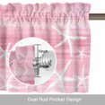 thumbnail image 6 of Sea Stars Valance Curtain for Windows Summer Beach Sea Stars Pink Texture Rod Pocket Curtain Valances Short Window Treatments Panels for Kitchen Bathroom Laundry Room Basement 42 x 18 Inch, 6 of 9