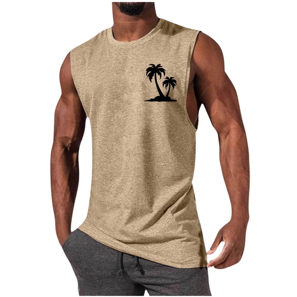Hombres Sudadera Casual Cuello Redondo Tanque Deportivo sin Mangas