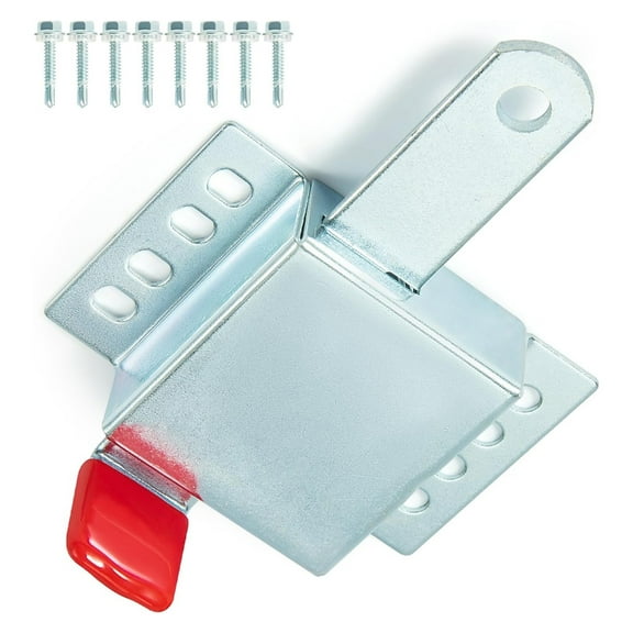 Reinforced Garage Door Flip Lock Secure Latches Mechanism Manual Override for Home