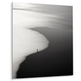 thumbnail image 2 of Designart "Black And White Simplicity Beach Photo VI" Nautical & Beach Metal Wall Art, 2 of 5