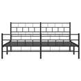 thumbnail image 6 of vidaXL 12" Black King Size Metal Bed Frame with Headboard No Mattress, 6 of 9