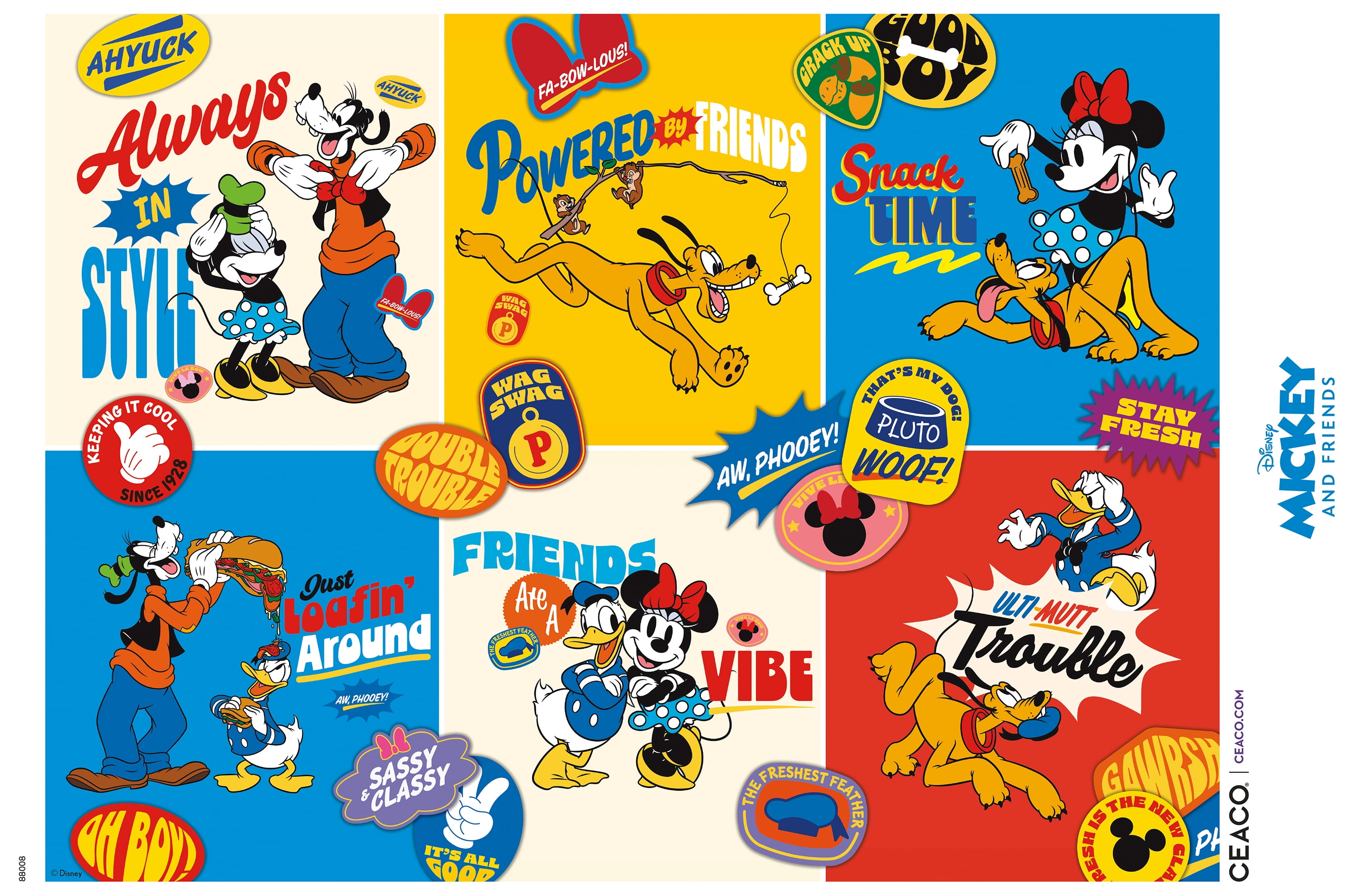 Ceaco Disney Mickey Mouse and Friends Collage 1000-Piece Interlocking Jigsaw Puzzle for Children Ages 14+