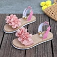 thumbnail image 5 of Woven Sandals For Women Open Toe Slip On Floral Beach Vacation Shoes Comfortable Casual Stylish Footwear (9.5, Pink), 5 of 7