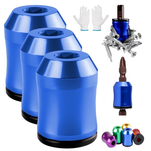 High Magnetic Screwdriver Drill Bit Set – Magnetic Screwdriver Head Ring Magnetizer Tool for Hex Screwdrivers and Power Bits, Portable Screw Holding Accessory for Household Daily Use