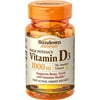 3 Pack - Sundown Naturals High Potency D3 Vitamin D 1000 IU Softgels 200 Each